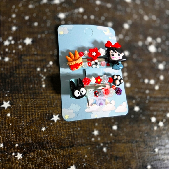 Custom Kiki's Delivery Service- Studio Ghibli- 2 Piece Hair Clip Set - Picture 2 of 3